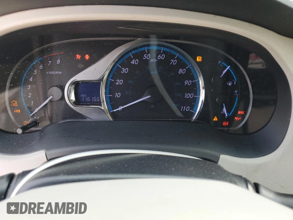2012 Toyota Sienna XLE AAS with VIN 5TDYK3DC1CS233762, listed as a Copart auction lot 59224495 with 116,155 mi miles and Salvage title. Bid and sale history available at DreamBid. Image 9.