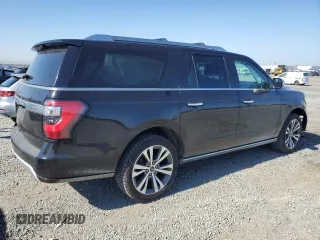 2020 Ford Expedition Max Platinum with VIN 1FMJK1MT2LEA15563, listed as a Copart auction lot 57692495 with 72,035 mi miles and Salvage title. Bid and sale history available at DreamBid. Image 3.