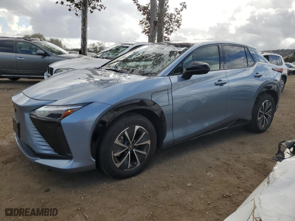 2023 Lexus RZ with VIN JTJAAAAB1PA005958, listed as a Copart auction lot 80736244 with 21,413 mi miles and Salvage Title. Bid and sale history available at carsss.com. Image 1.