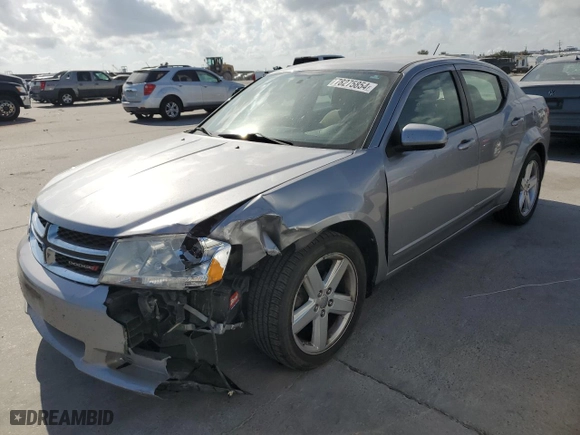 2013 Dodge Avenger SXT with VIN 1C3CDZCB5DN709846, listed as a Copart auction lot 78275854 with 175,234 mi miles and Salvage Title. Bid and sale history available at carsss.com. Image 1.