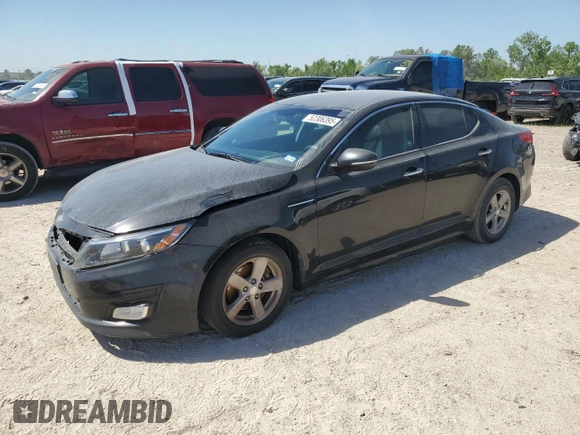 2015 Kia Optima LX with VIN KNAGM4A75F5655561, listed as a Copart auction lot 52306395 with 204,001 mi miles and Salvage Title. Bid and sale history available at carsss.com. Image 1.