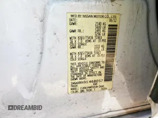 2012 Nissan Frontier Pro-4X with VIN 1N6AD0EV3CC468057, listed as a Copart auction lot 60432675 with 100,088 mi miles and Salvage title. Bid and sale history available at DreamBid. Image 12.