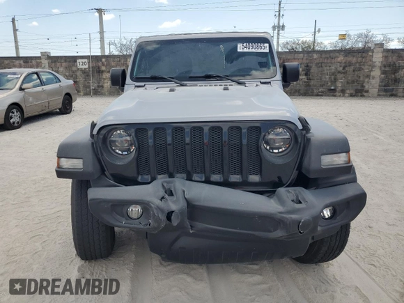 2020 Jeep Wrangler Unlimited Willys with VIN 1C4HJXDG7LW186671, listed as a Copart auction lot 54090865 with 67,882 mi miles and Salvage title. Bid and sale history available at DreamBid. Image 5.