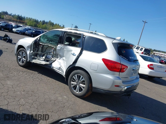 2019 Nissan Pathfinder SL with VIN 5N1DR2MM8KC629938, listed as a IAAI auction lot 42020133 with 78,631 mi miles and . Bid and sale history available at DreamBid. Image 3.