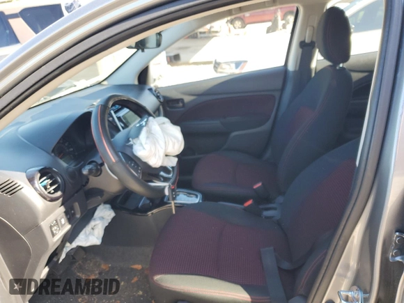 2023 Mitsubishi Mirage Black Edition with VIN ML32AWHJ0PH003629, listed as a Copart auction lot 57873775 with Not provided miles and Salvage title. Bid and sale history available at DreamBid. Image 7.