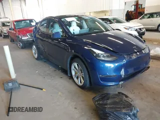 2023 Tesla Model Y Long Range with VIN 7SAYGAEE8PF661220, listed as a IAAI auction lot 41813073 with 97,438 mi miles and . Bid and sale history available at DreamBid. Image 1.
