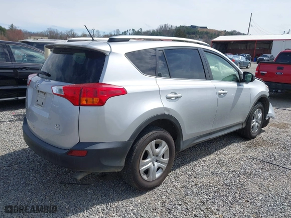 2014 Toyota RAV4 LE with VIN JTMBFREV9ED095397, listed as a IAAI auction lot 41866606 with 100,290 mi miles. Bid and sale history available at carsss.com. Image 4.