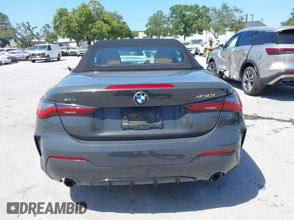 2024 BMW 4 Series 430i xDrive with VIN WBA43AT02RCR23583, listed as a IAAI auction lot 42182853 with 11,885 mi miles and . Bid and sale history available at DreamBid. Image 16.