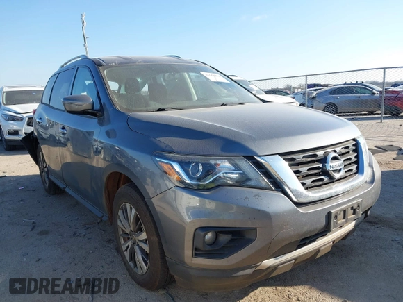 2018 Nissan Pathfinder S z VIN 5N1DR2MM5JC673071, wystawiony jako IAAI lot #41653944 z przebiegiem 120 261 mil mil oraz . Historia ofert i sprzedaży dostępna na DreamBid. Obrazek 1.