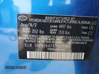 2018 Hyundai Sonata SEL with VIN 5NPE34AF8JH639903, listed as a Copart auction lot 50954785 with 71,135 mi miles and Salvage Title. Bid and sale history available at DreamBid. Image 12.