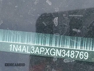 2016 Nissan Altima S z VIN 1N4AL3APXGN348769, wystawiony jako IAAI lot #42199355 z przebiegiem 135 584 mil mil oraz . Historia ofert i sprzedaży dostępna na DreamBid. Obrazek 17.