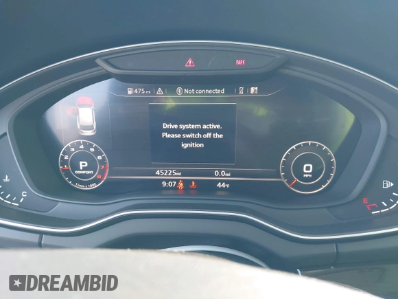 2019 Audi Q5 Premium Plus with VIN WA1BNAFY9K2073043, listed as a IAAI auction lot 41580814 with 45,225 mi miles. Bid and sale history available at carsss.com. Image 7.