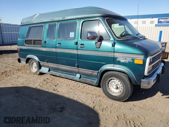 1995 Chevrolet Chevy Van z VIN 1GBEG25K3SF249372, wystawiony jako Copart lot #72284224 z przebiegiem 72 331 mil mil oraz Tytuł czysty. Historia ofert i sprzedaży dostępna na DreamBid. Obrazek 4.