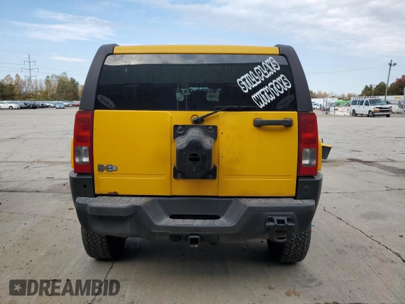 2006 Hummer H3 with VIN 5GTDN136668307121, listed as a Copart auction lot 77634484 with 202,824 mi miles and Clean Title. Bid and sale history available at carsss.com. Image 6.
