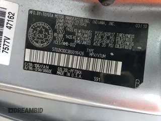 2011 Toyota Sienna z VIN 5TDZK3DC3BS016426, wystawiony jako Copart lot #57070075 z przebiegiem 270 749 mil mil oraz Szkoda całkowita • Salvage title. Historia ofert i sprzedaży dostępna na DreamBid. Obrazek 14.