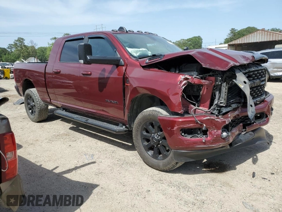 2022 Ram 2500 Big Horn with VIN 3C6UR5MLXNG309851, listed as a Copart auction lot 56697425 with 59,614 mi miles and Salvage title. Bid and sale history available at DreamBid. Image 4.