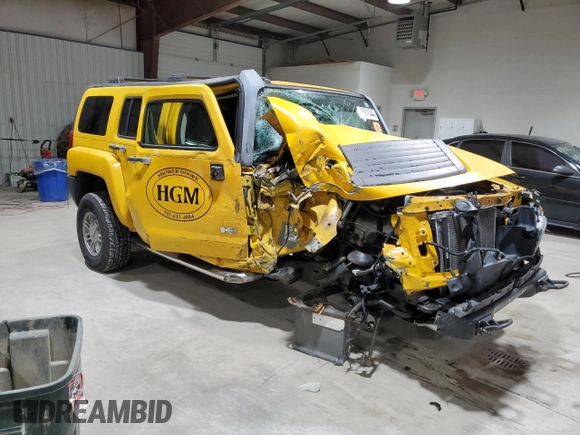2007 Hummer H3 SUV with VIN 5GTDN13E478149936, listed as a Copart auction lot 85971444 with 95,880 mi miles and Salvage Title. Bid and sale history available at DreamBid. Image 4.