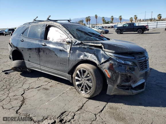 2024 Chevrolet Equinox RS with VIN 3GNAXMEG9RL114096, listed as a Copart auction lot 46322925 with 24,555 mi miles and Salvage Title. Bid and sale history available at carsss.com. Image 4.