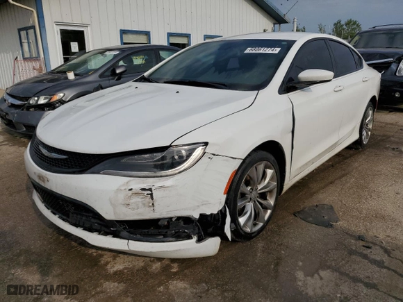 2015 Chrysler 200 S with VIN 1C3CCCBB0FN584713, listed as a Copart auction lot 68061274 with 176,426 mi miles and Salvage Title. Bid and sale history available at carsss.com. Image 1.