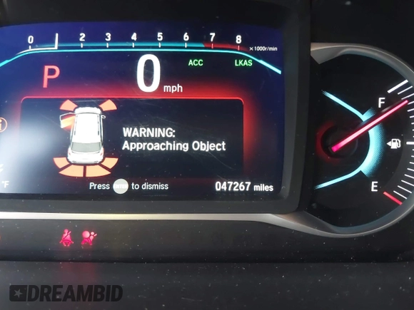 2019 Honda Pilot Touring 8-Passenger with VIN 5FNYF5H97KB005203, listed as a IAAI auction lot 41399930 with 47,267 mi miles and . Bid and sale history available at DreamBid. Image 15.