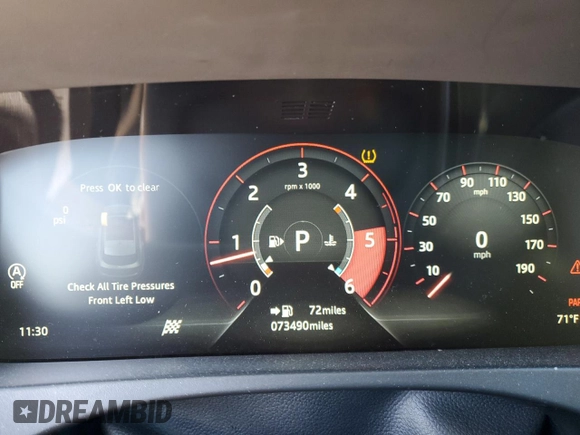 2017 Jaguar F-Pace 20d R-Sport with VIN SADCL2BNXHA490434, listed as a Copart auction lot 40455904 with 73,490 mi miles and . Bid and sale history available at DreamBid. Image 9.