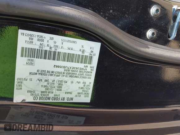 2007 Ford Explorer XLT with VIN 1FMEU63EX7UB35862, listed as a IAAI auction lot 42658684 with 163,017 mi miles and . Bid and sale history available at DreamBid. Image 9.