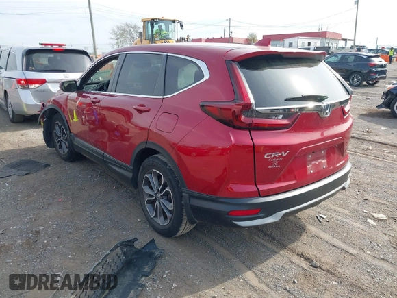 2022 Honda CR-V EX with VIN 7FARW1H58NE002751, listed as a IAAI auction lot 42008645 with 20,518 mi miles. Bid and sale history available at carsss.com. Image 3.