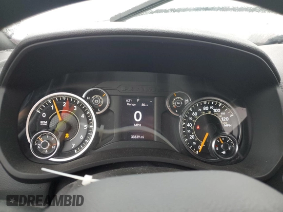 2022 Ram 2500 Tradesman z VIN 3C6UR4CJ2NG200455, wystawiony jako Copart lot #71545564 z przebiegiem 33 839 mil mil oraz Szkoda całkowita • Salvage title. Historia ofert i sprzedaży dostępna na DreamBid. Obrazek 9.