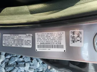 2002 Acura RL with VIN JH4KA96662C014359, listed as a Copart auction lot 55656515 with 107,884 mi miles and Salvage title. Bid and sale history available at DreamBid. Image 12.