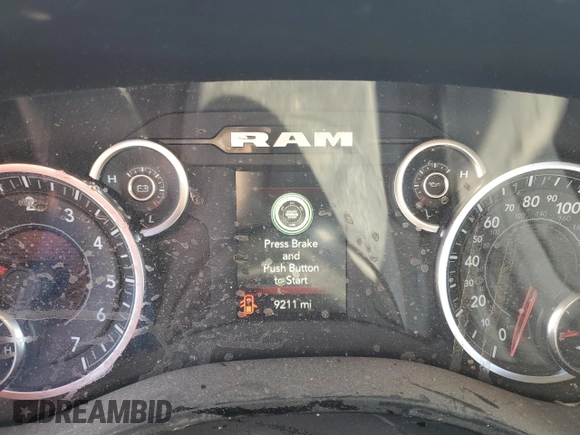 2023 Ram 1500 Big Horn with VIN 1C6RRFBG6PN606238, listed as a Copart auction lot 77317934 with 9,211 mi miles and Salvage Title. Bid and sale history available at carsss.com. Image 9.