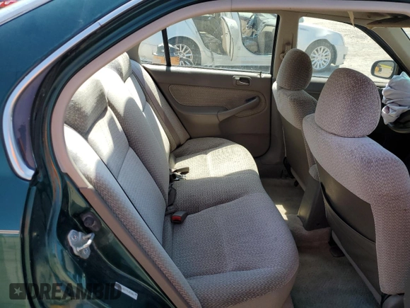 2000 Honda Civic LX with VIN 1HGEJ6677YL027802, listed as a Copart auction lot 52995445 with 221,233 mi miles and Salvage Title. Bid and sale history available at carsss.com. Image 10.