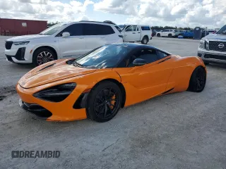 2019 McLaren 720S with VIN SBM14DCA9KW003247, listed as a Copart auction lot 80073724 with 18,804 mi miles and Salvage Title. Bid and sale history available at DreamBid. Image 1.
