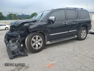 2012 Nissan Armada Platinum z VIN 5N1AA0NE6CN614690, wystawiony jako Copart lot #56420805 z przebiegiem 183 765 mil mil oraz Szkody całkowita. Historia ofert i sprzedaży dostępna na DreamBid. Obrazek 1.