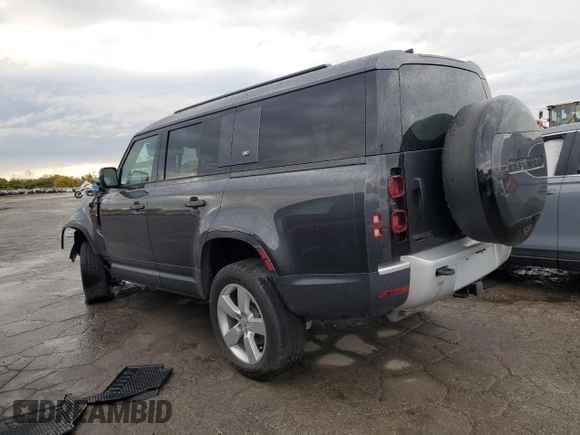 2023 Land Rover Defender with VIN SALEVFEU1P2142841, listed as a Copart auction lot 77387354 with 21,441 mi miles and Salvage title. Bid and sale history available at DreamBid. Image 2.