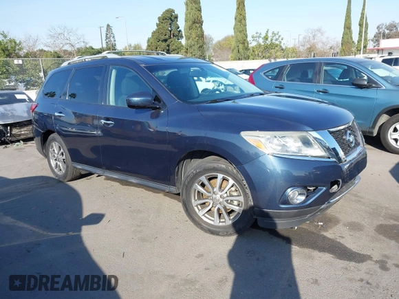 2015 Nissan Pathfinder SV z VIN 5N1AR2MN6FC678167, wystawiony jako IAAI lot #41296424 z przebiegiem 78 796 mil mil oraz . Historia ofert i sprzedaży dostępna na DreamBid. Obrazek 1.
