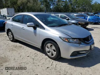 2015 Honda Civic LX with VIN 19XFB2F52FE104119, listed as a Copart auction lot 53857125 with 61,611 mi miles and Salvage Title. Bid and sale history available at carsss.com. Image 4.