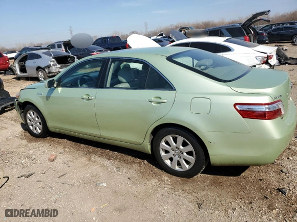 2007 Toyota Camry Hybrid with VIN JTNBB46K073005142, listed as a Copart auction lot 48031175 with 187,841 mi miles and Salvage Title. Bid and sale history available at carsss.com. Image 2.