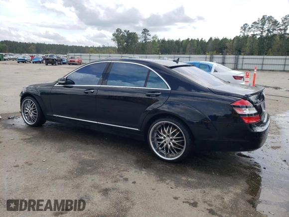 2007 Mercedes-Benz S 550 with VIN WDDNG86X87A115685, listed as a Copart auction lot 51022645 with 101,891 mi miles and Salvage Title. Bid and sale history available at DreamBid. Image 2.