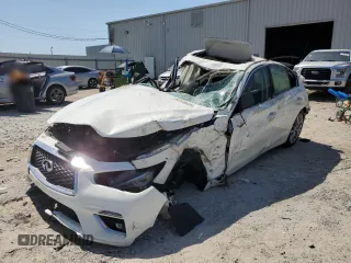 2019 Infiniti Q50 Luxe с VIN JN1EV7APXKM518174, выставлен на аукционе Copart как лот 57148635 с пробегом 55 849 миль миль и На запчасти • Non repairable. История ставок и продаж доступна на DreamBid. Изображение 1.