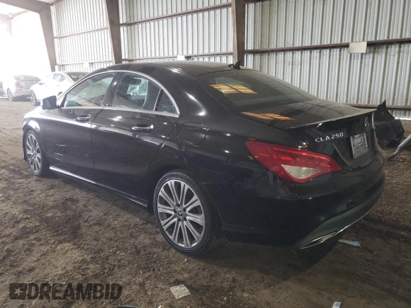 2018 Mercedes-Benz CLA 250 with VIN WDDSJ4EB3JN665735, listed as a Copart auction lot 45881434 with 46,598 mi miles and . Bid and sale history available at DreamBid. Image 2.