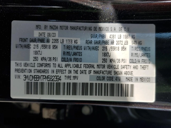 2023 Mazda CX-30 S Select with VIN 3MVDMBBM7PM582394, listed as a Copart auction lot 59786415 with Not provided miles and Salvage title. Bid and sale history available at DreamBid. Image 13.