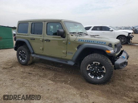 2025 Jeep Wrangler Rubicon with VIN 1C4RJXR61SW513701, listed as a Copart auction lot 59692735 with 4,778 mi miles and Salvage title. Bid and sale history available at DreamBid. Image 4.