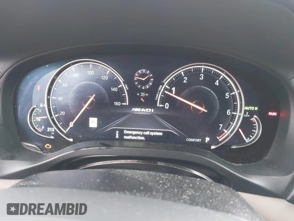 2019 BMW X3 M40i with VIN 5UXTS3C50K0Z03136, listed as a IAAI auction lot 41500283 with 6,213 mi miles and . Bid and sale history available at DreamBid. Image 7.