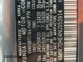 2022 Hyundai Palisade Calligraphy z VIN KM8R7DHE4NU353914, wystawiony jako Copart lot #58190955 z przebiegiem 57 583 mil mil oraz Szkoda całkowita • Salvage title. Historia ofert i sprzedaży dostępna na DreamBid. Obrazek 14.