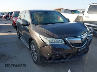 2014 Acura MDX Tech Pkg with VIN 5FRYD4H48EB007419, listed as a IAAI auction lot 42014202 with 1 mi miles. Bid and sale history available at carsss.com. Image 1.