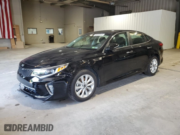 2018 Kia Optima S with VIN 5XXGT4L36JG202795, listed as a Copart auction lot 60000645 with 15,217 mi miles and Salvage title. Bid and sale history available at DreamBid. Image 1.