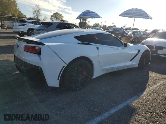 2017 Chevrolet Corvette 1LT with VIN 1G1YB2D79H5104395, listed as a Copart auction lot 45605385 with 41,792 mi miles and Salvage Title. Bid and sale history available at carsss.com. Image 3.