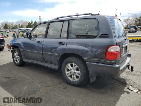 2003 Lexus LX 470 z VIN JTJHT00W633531685, wystawiony jako Copart lot #49729305 z przebiegiem 237 447 mil mil oraz Szkoda całkowita • Salvage title. Historia ofert i sprzedaży dostępna na DreamBid. Obrazek 2.