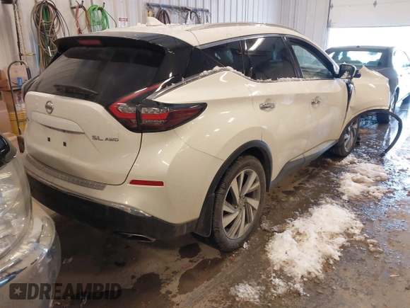 2020 Nissan Murano SL z VIN 5N1AZ2CS3LN149203, wystawiony jako IAAI lot #41421816 z przebiegiem 38 867 mil mil oraz . Historia ofert i sprzedaży dostępna na DreamBid. Obrazek 4.
