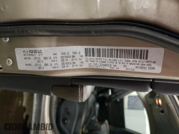 2017 Jeep Cherokee Limited with VIN 1C4PJLDS2HW662518, listed as a Copart auction lot 46896275 with 75,112 mi miles and Salvage title. Bid and sale history available at DreamBid. Image 15.